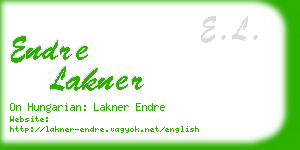 endre lakner business card